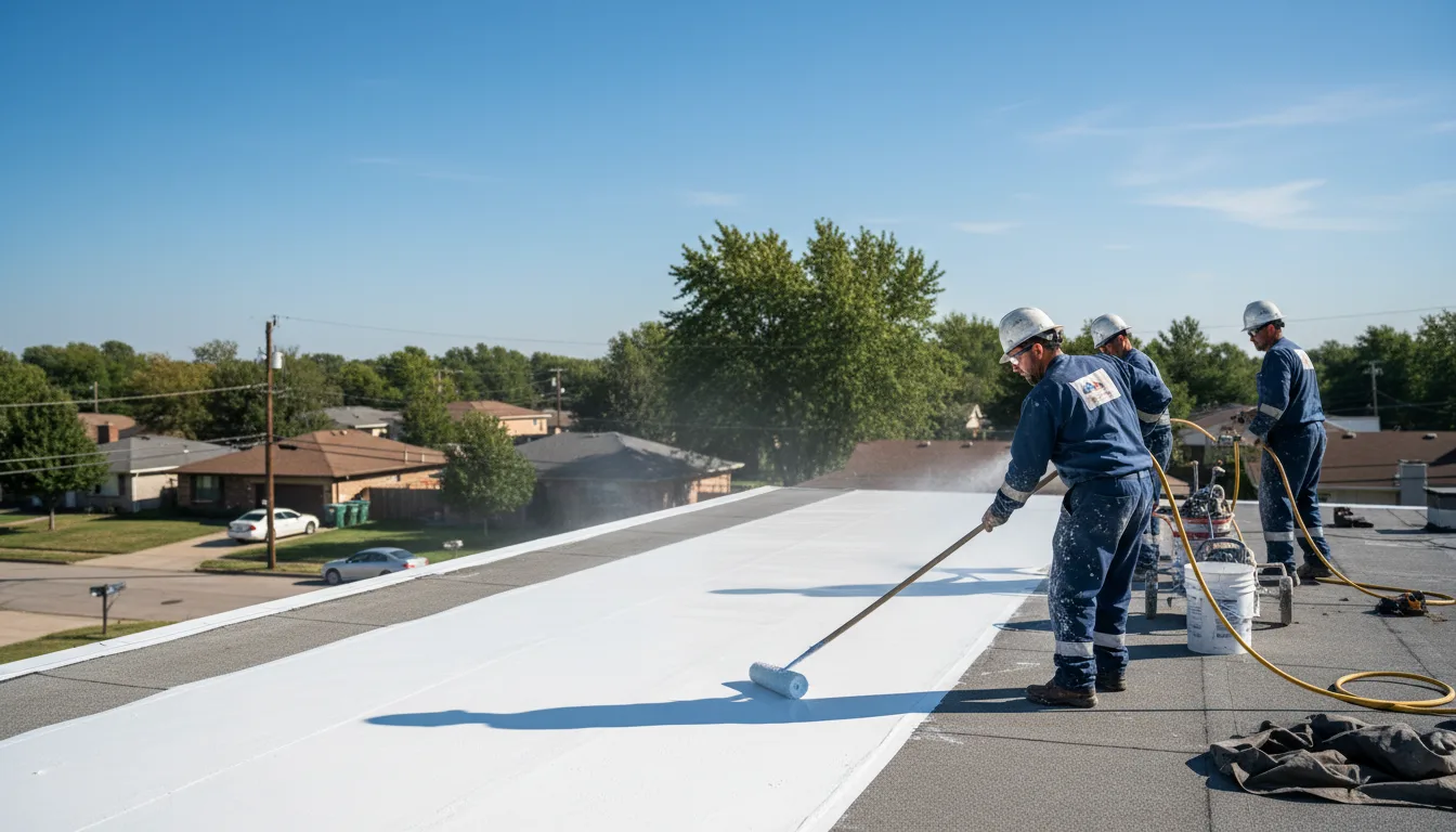 Commercial roof coating in Plumerville, AR near me